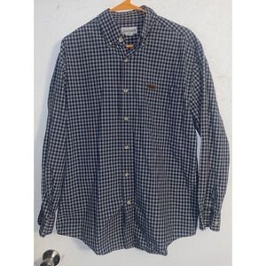 Carhartt S147 NVY Long Sleeve Button Down Shirt Size Medium‎